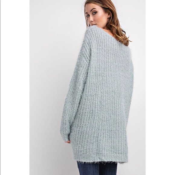 LAST ONE!!! Faded Blue Mohair Sweater - Picture 2 of 5